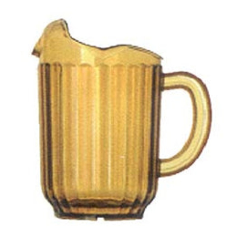 Vollrath 6010-16 Tuffex I Deluxe Three-Lipped Pitcher 60 oz - Amber