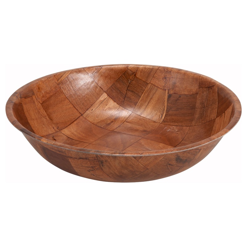 Winco WWB-12 Walnut Weave Salad Bowl 12"