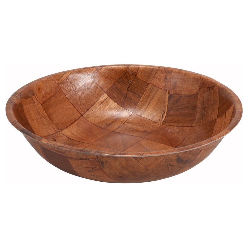Winco WWB-8 Walnut Weave Salad Bowl 8" - 12/Case