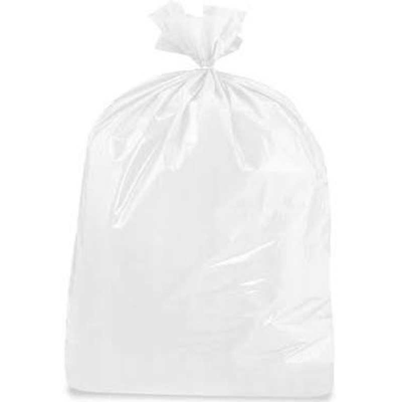 Boardwalk BWK4347EXH Trash Can Liner / Garbage Bag 45 gal. - White - 100/Case