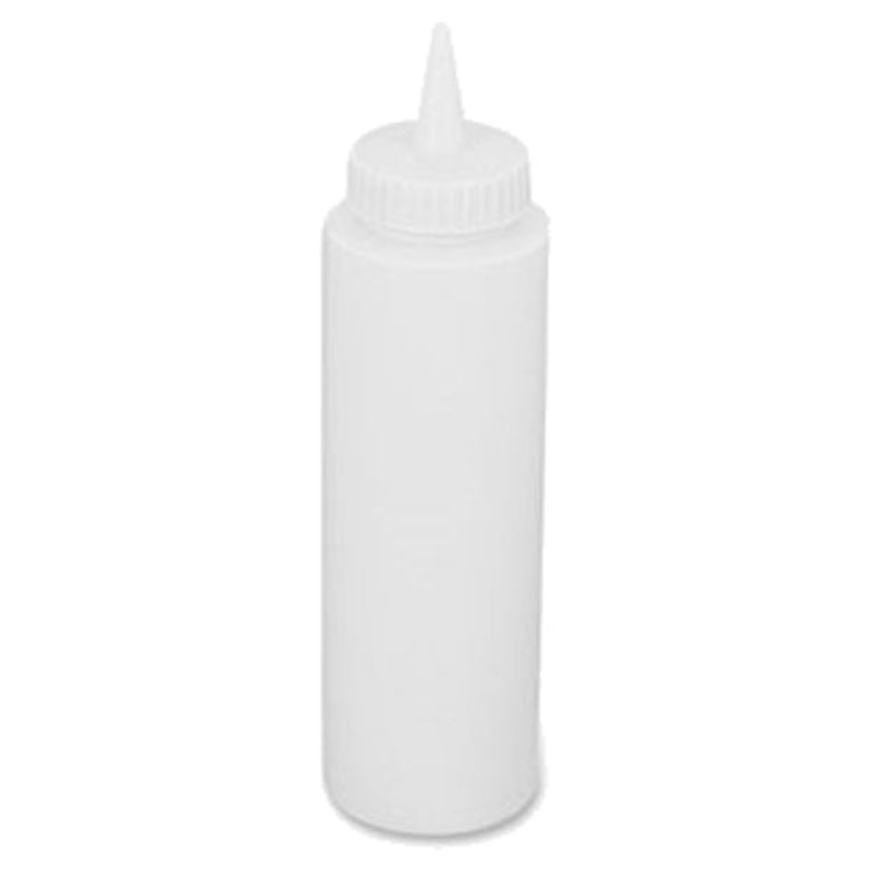 Browne 1102 Dressing Squeeze Bottle with No-Drip Tip 8 oz. - Clear - 12/Case