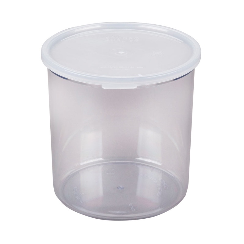 Cambro CCP27152 Plastic Round Crock w/ Lid 2.7 Qt. - Clear