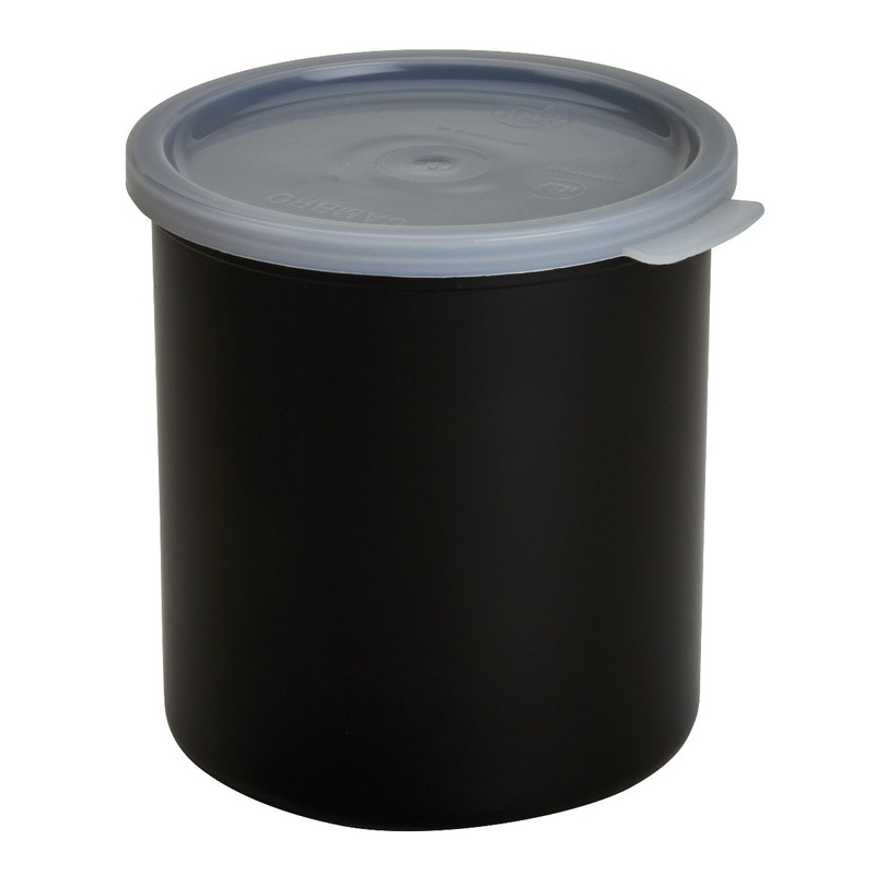 Cambro CP27110 Plastic Round Crock w/ Lid 2.7 Qt. - Black