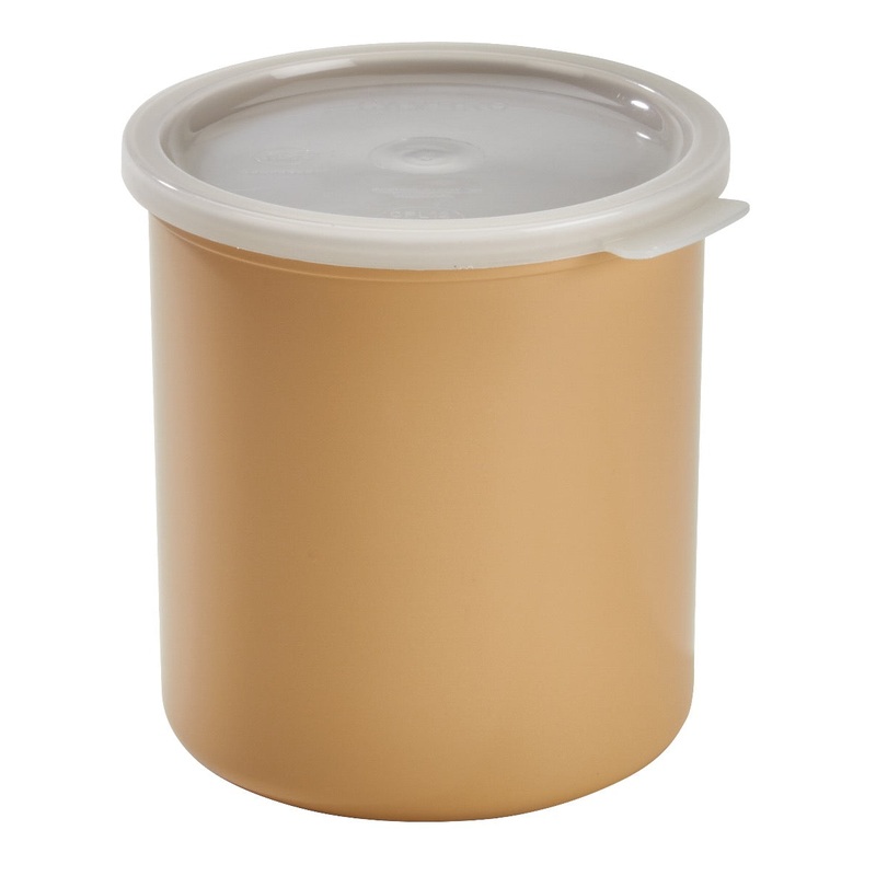 Cambro CP27133 Plastic Round Crock w/ Lid 2.7 Qt. - Beige