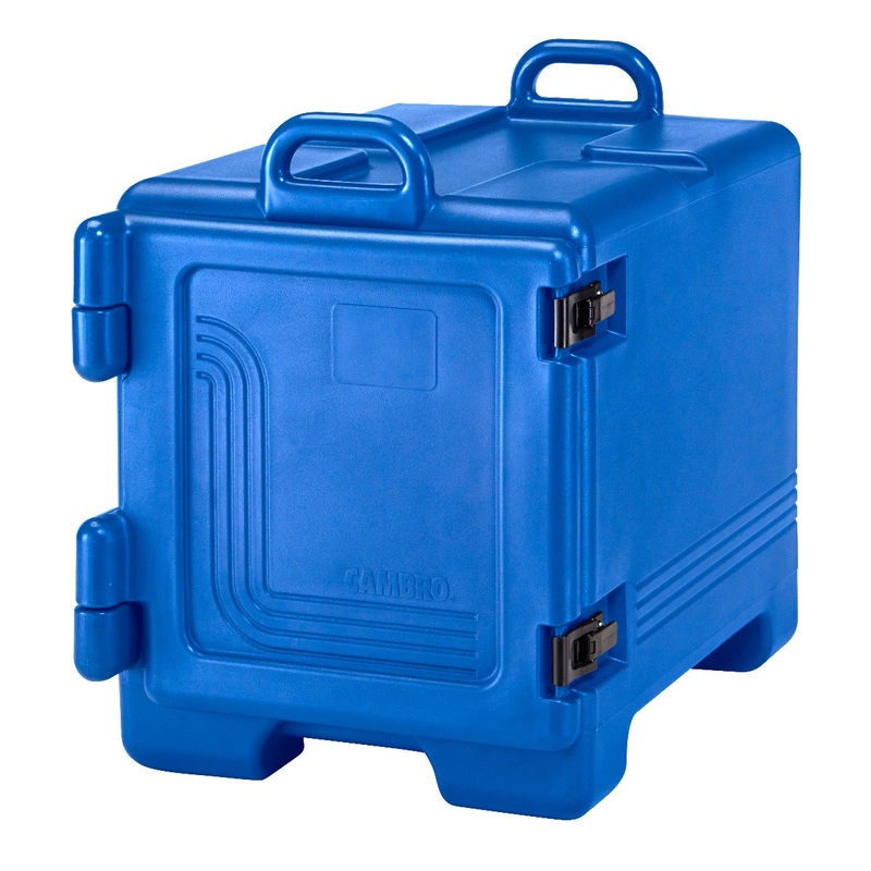 Cambro UPC300186 Ultra Pan Carrier Front Loading Insulated Food Pan Carrier 17" 36 qt. - Navy Blue - (4) Full Size 2-1/2" Deep Pan Capacity