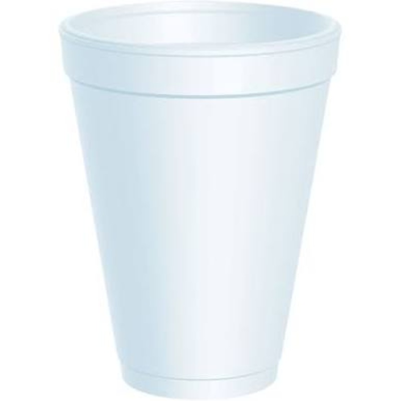 Dart 12J12 Insulated Foam Cup 12 oz (Case of 1000) Restaurant Disposable Cups