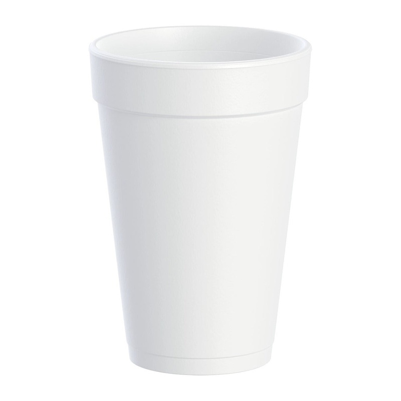 Dart 16J16 Insulated Foam Cup 16 oz (Case of 500) Restaurant Disposable Cups