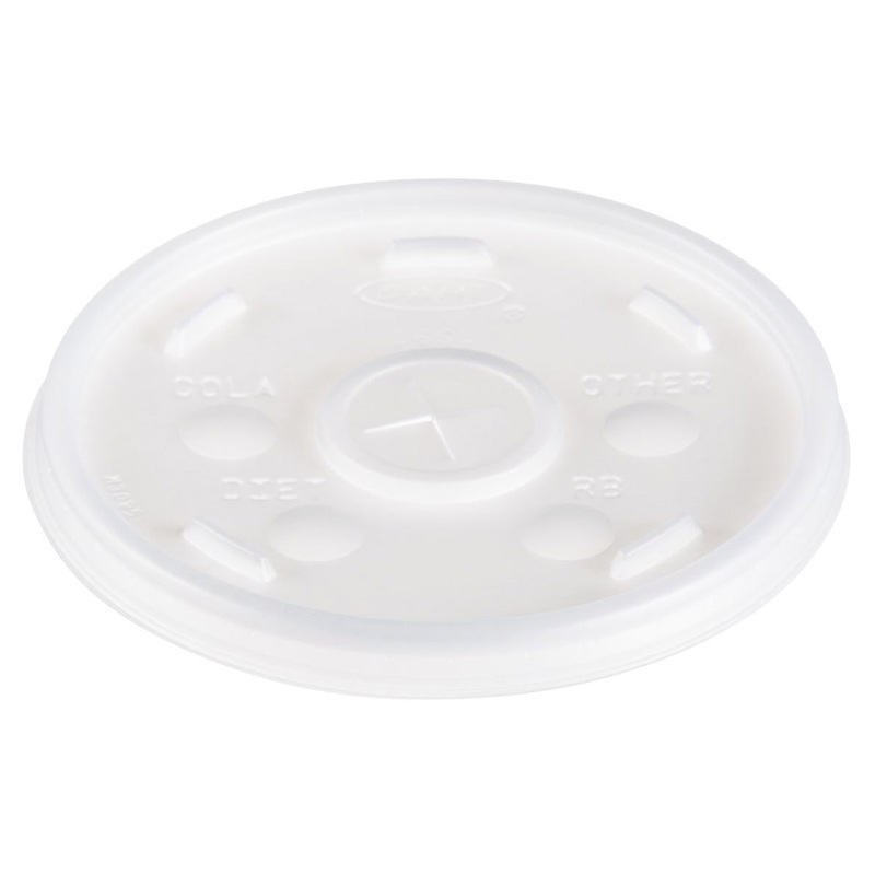 Dart Solo 16SL Translucent Plastic Slotted Lid for 16 oz. Foam Cups & Containers - 1000/Case