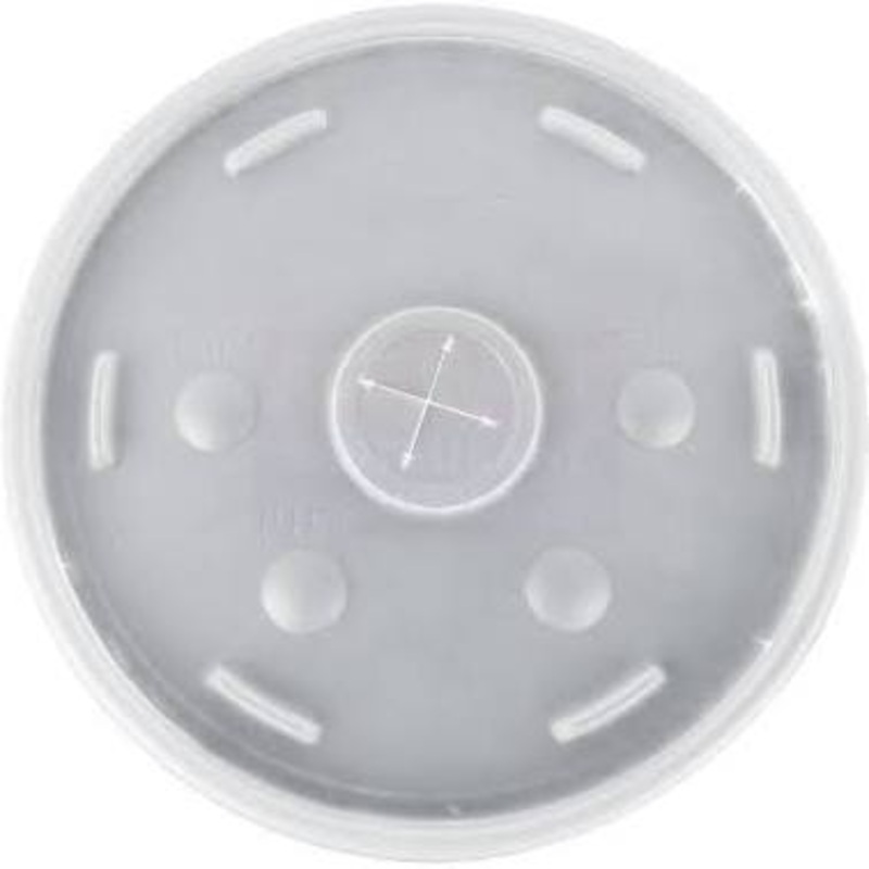 Dart Solo 32SL Translucent Plastic Slotted Flat Lid for 32 oz. Foam Cups & Containers - 500/Case