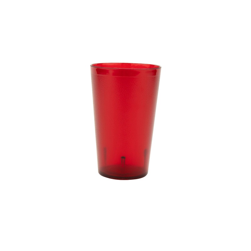 GET 5032-1-R Short SAN Plastic Stackable Pebbled Textured Tumbler 32 oz. - Red - 24/Case