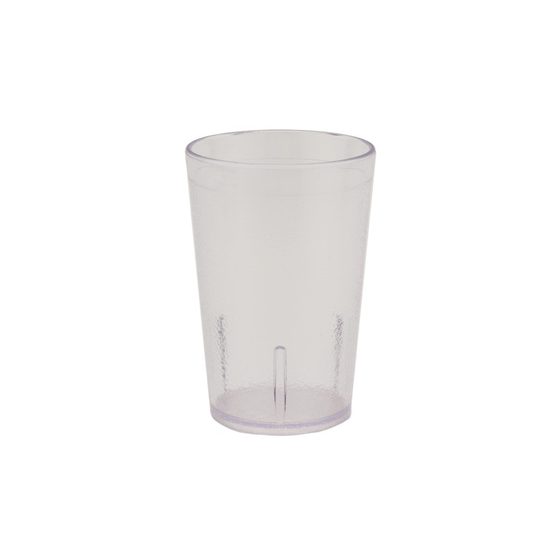 GET 6608-1-CL SAN Plastic Stackable Pebbled Textured Tumbler 8 oz. - Clear - 24/Case