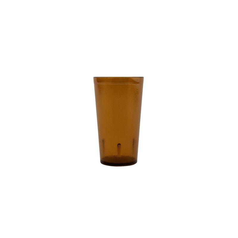 GET 6612-1-A SAN Plastic Stackable Pebbled Textured Tumbler 12 oz. - Amber - 24/Case