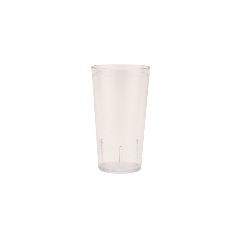 GET 6616-1-CL SAN Plastic Stackable Pebbled Textured Tumbler 16 oz. - Clear - 24/Case