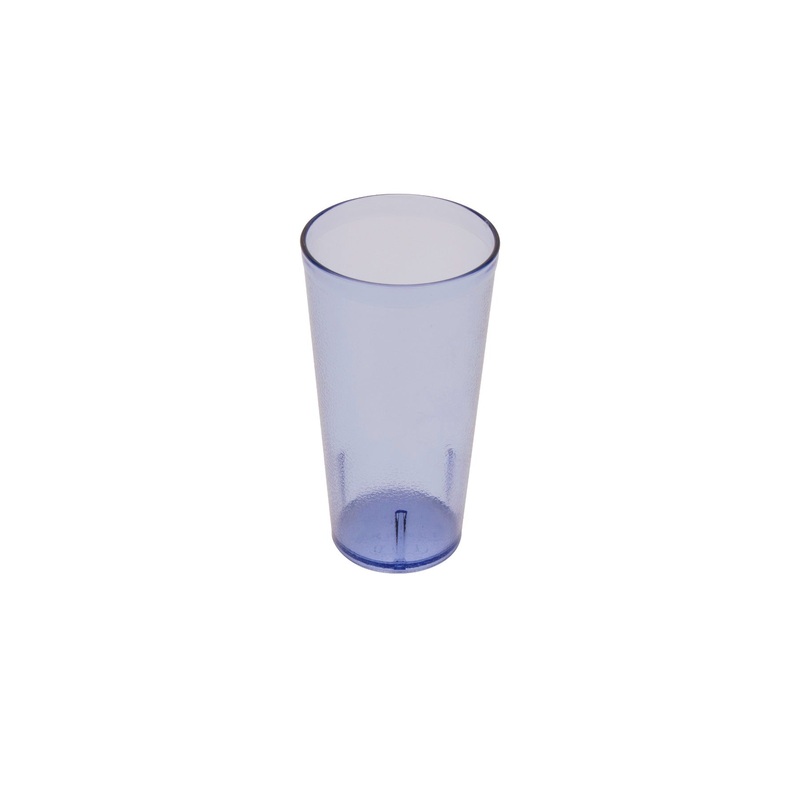 GET 6620-1-BL SAN Plastic Stackable Pebbled Textured Tumbler 20 oz. - Blue - 24/Case