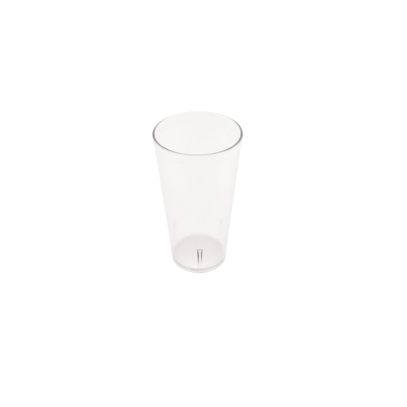 GET 6620-1-CL SAN Plastic Stackable Pebbled Textured Tumbler 20 oz. - Clear - 24/Case