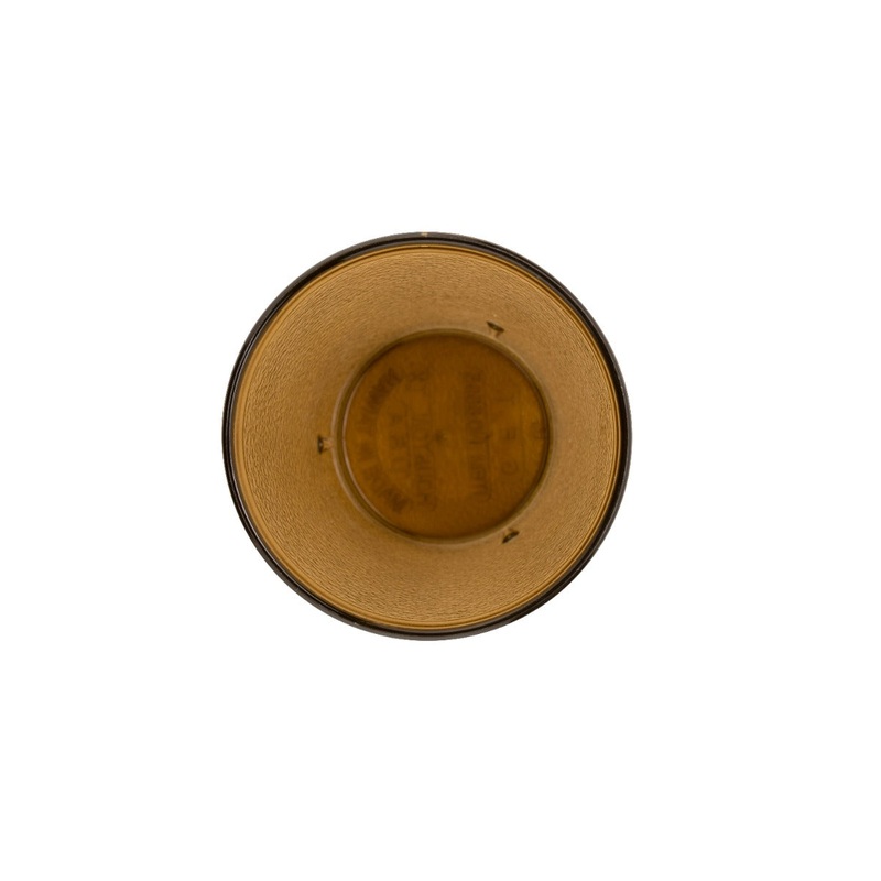 GET 6695-1-A SAN Plastic Stackable Pebbled Textured Tumbler 9-1/2 oz. - Amber - 24/Case