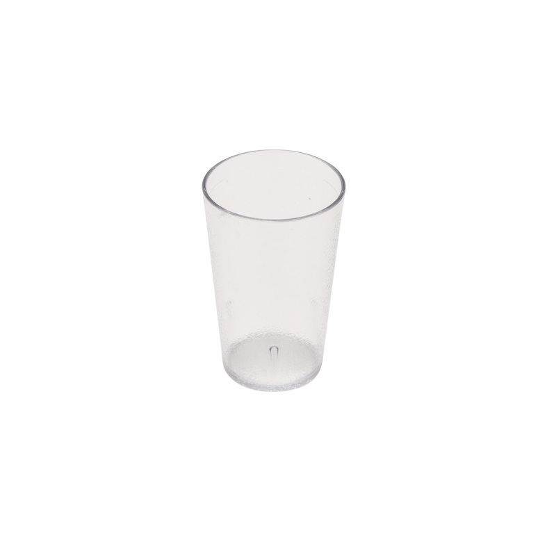 GET 6695-1-CL SAN Plastic Stackable Pebbled Textured Tumbler 9-1/2 oz. - Clear - 24/Case