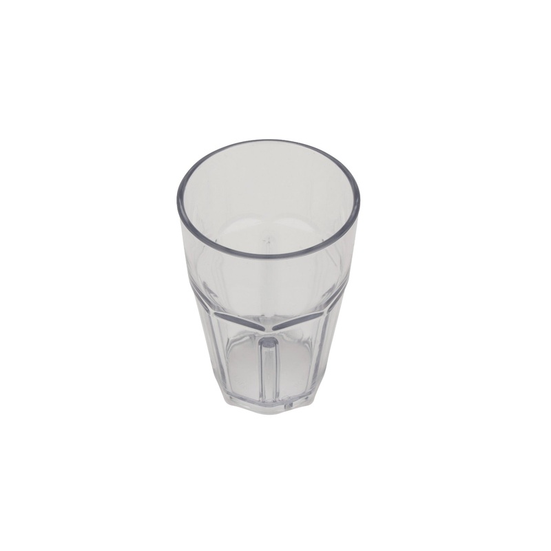 GET 9910-1-CL Bahama SAN Plastic Stackable Paneled Double Rock Tumbler 10 oz. - 24/Case