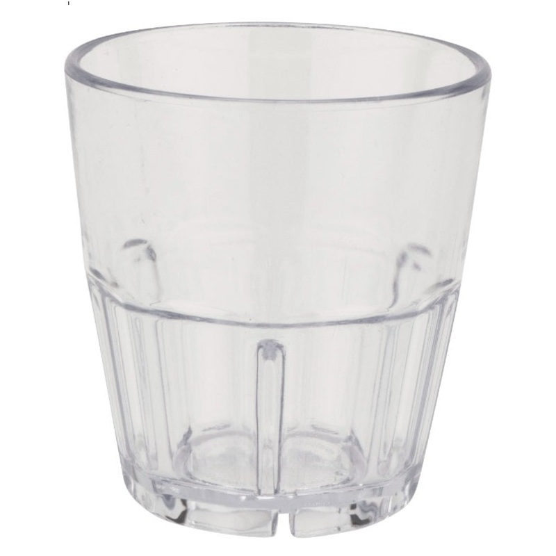 GET 9955-1-CL Bahama SAN Plastic Stackable Paneled Cooler Tumbler 5-1/2 oz. - Clear - 24/Case