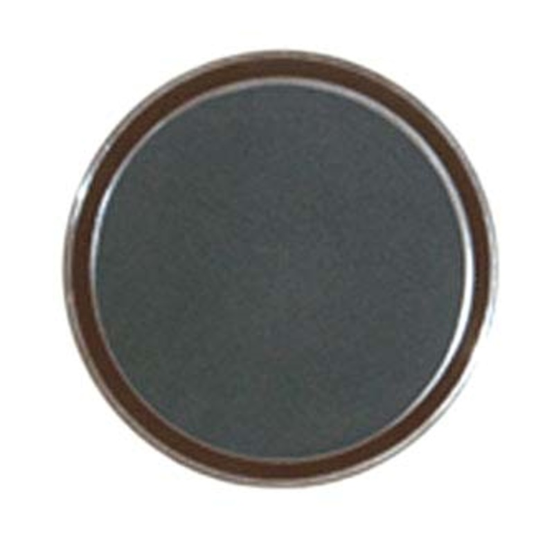 GET RCT-14-NS Non-Skid Polypropylene Round Serving Tray 14" - Black/Brown