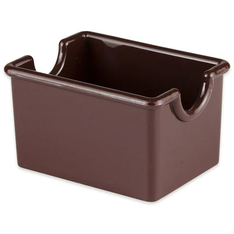 GET SC-66-BR Plastic Sugar Packet Holder / Sugar Caddy 3-1/2" x 2-1/2" x 2"H - Brown - 24/Case