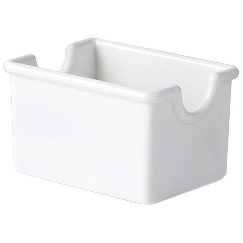 GET SC-66-W Plastic Sugar Packet Holder / Sugar Caddy 3-1/2" x 2-1/2" x 2"H - White - 24/Case