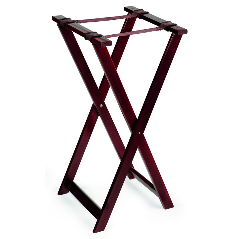 GET TSW-103 Folding Hardwood Tray Stand 31-1/2"H - Mahogany