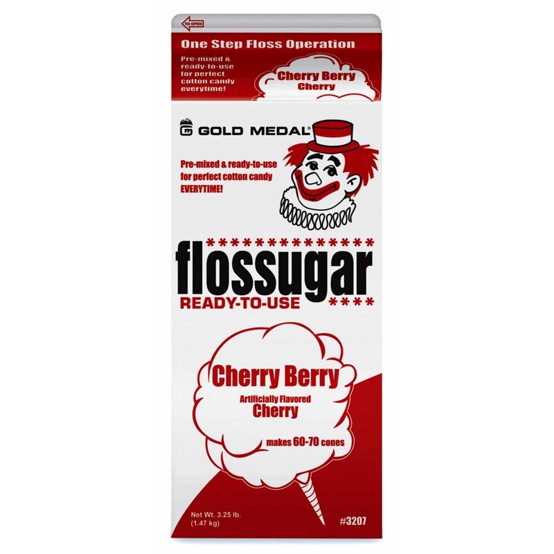 Gold Medal 3207 Flossugar Cotton Candy Floss Sugar 1/2 gal. - Cherry Berry (Cherry)