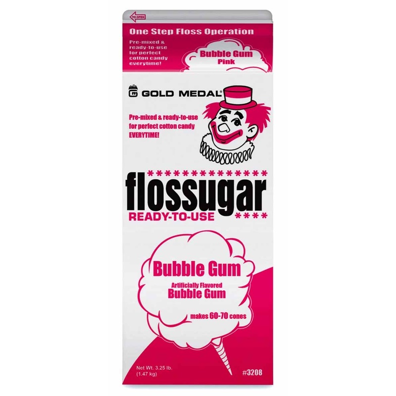 Gold Medal 3208 Flossugar Cotton Candy Floss Sugar 1/2 gal. - Bubble Gum