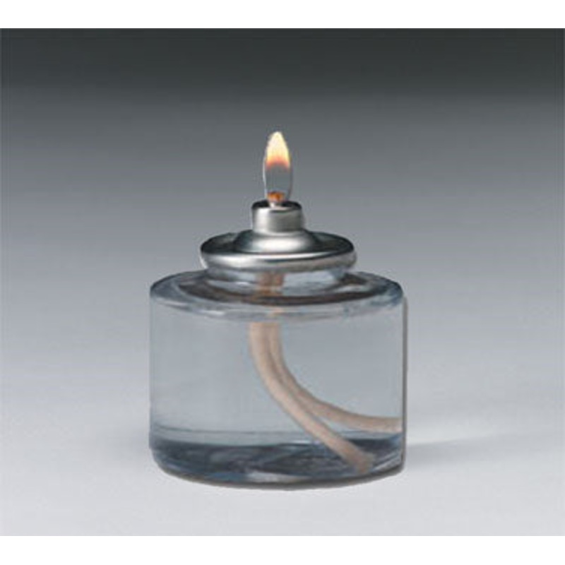 Hollowick HD17 Disposable 17 Hour "Smokeless" Clear Liquid Candle Fuel Cell - 48/Case