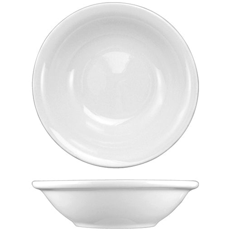 International Tableware DO-11 Dover European White Rolled Edge China Fruit / Monkey Bowl 4-3/4 oz. - 36/Case