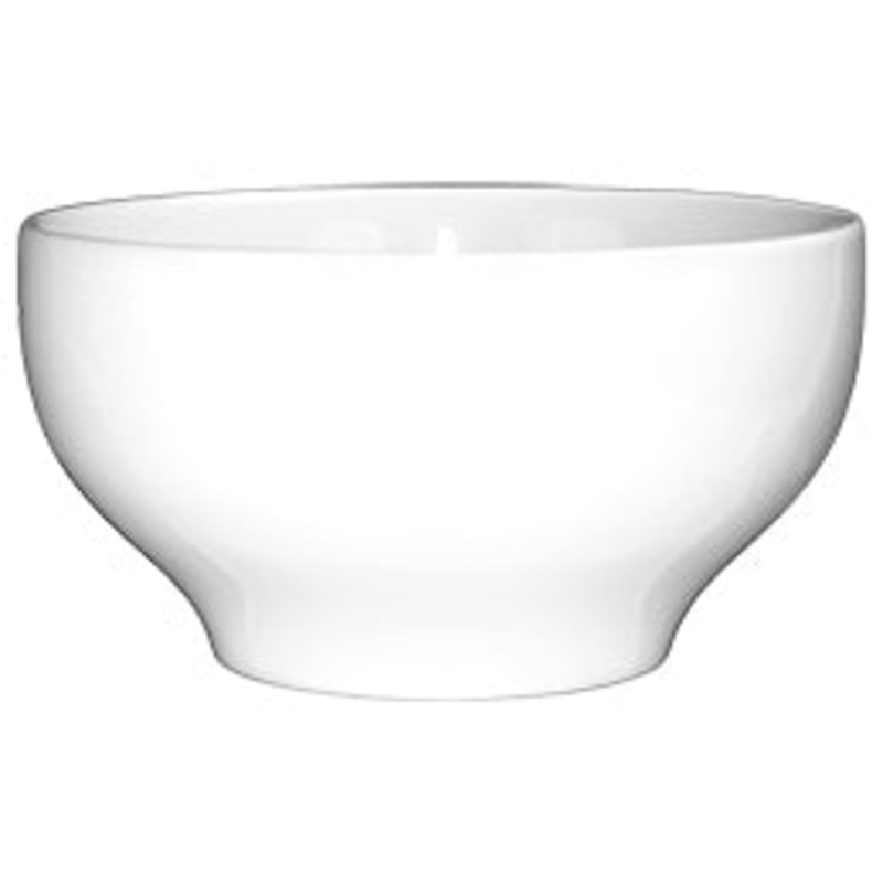 International Tableware DO-43 Dover European White Rolled Edge China Footed Bowl 13 oz. - 24/Case
