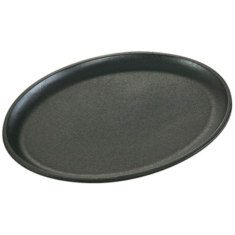 Lodge LJOSH3 Jumbo Oval Seasoned Cast Iron Serving Griddle w/o Handle 13-1/4" x 10"