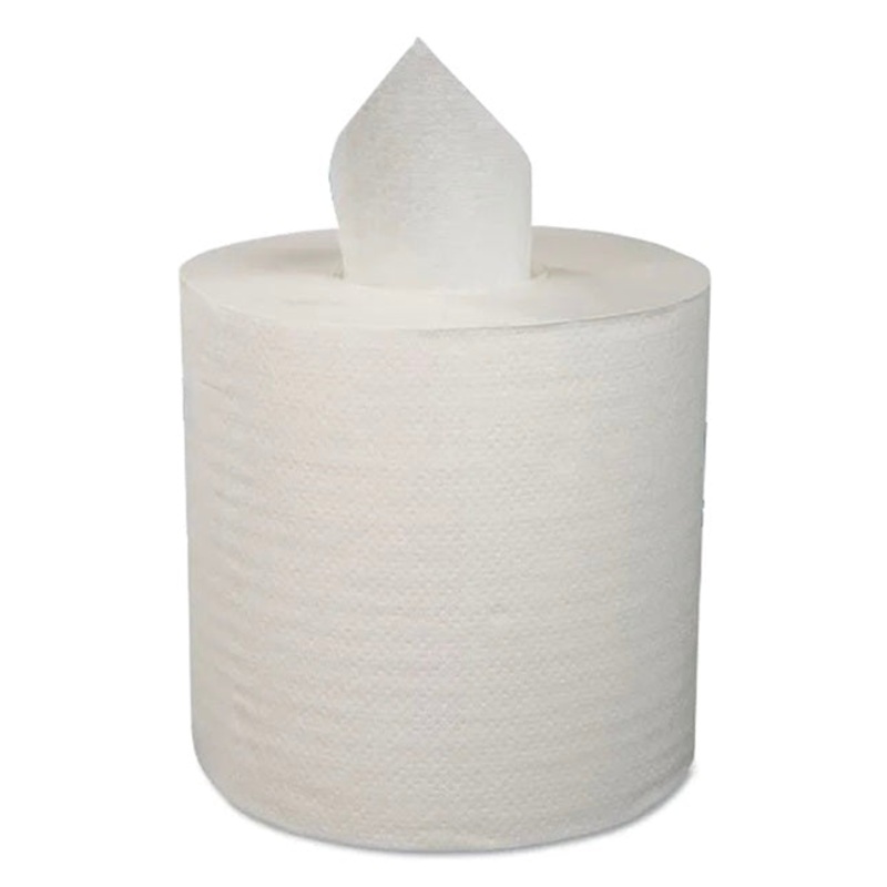 Papernet 410079 Heavenly Soft Special White 2-Ply Micro Embossed Center-Pull Paper Towel Roll - 600 Sheets/Roll x 6 Rolls/Case