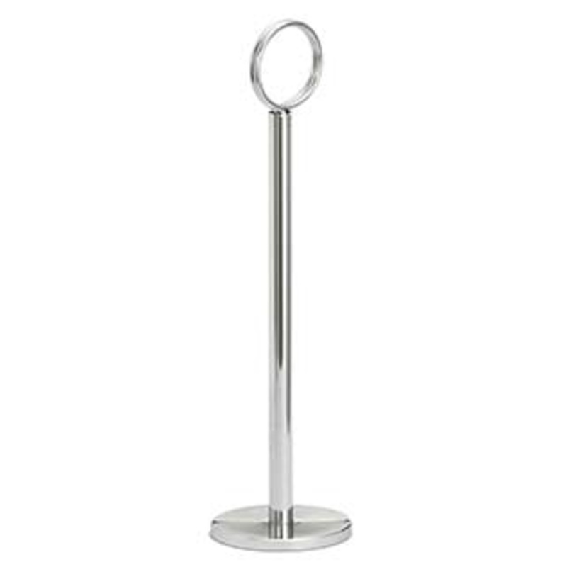 TableCraft 1908 Ring Style Menu / Number / Card Holder 8"H - Chrome