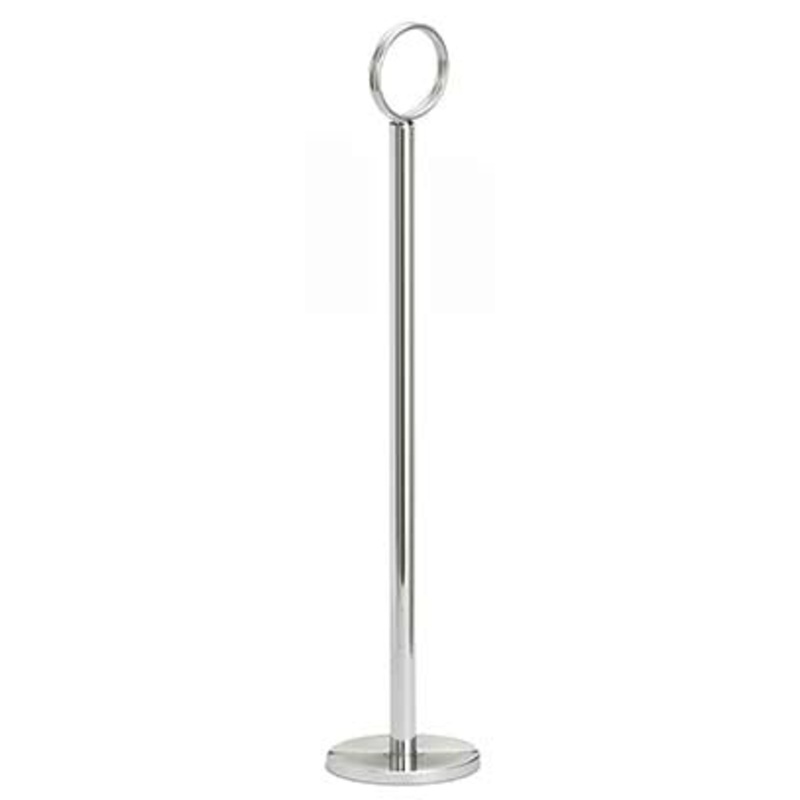 TableCraft 1912 Ring Style Menu / Number / Card Holder 12"H - Chrome