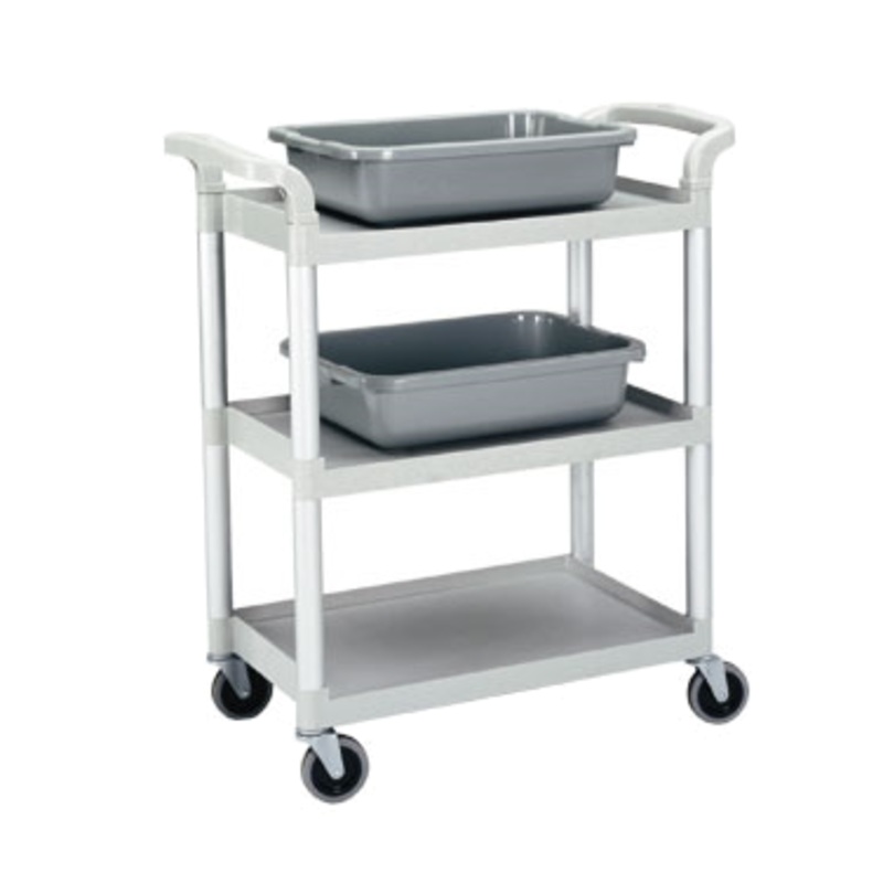 Cambro BC331KD110 300 lb. 3 Shelf Utility Cart / Bus Cart 33" x 16-1/4" x 38"H - Black