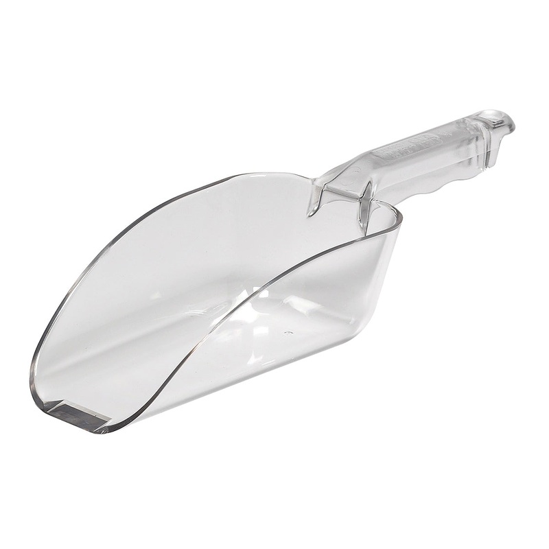 Cambro SCP24CW135 Camwear Polycarbonate Flat Bottom Scoop 24 oz. - Clear