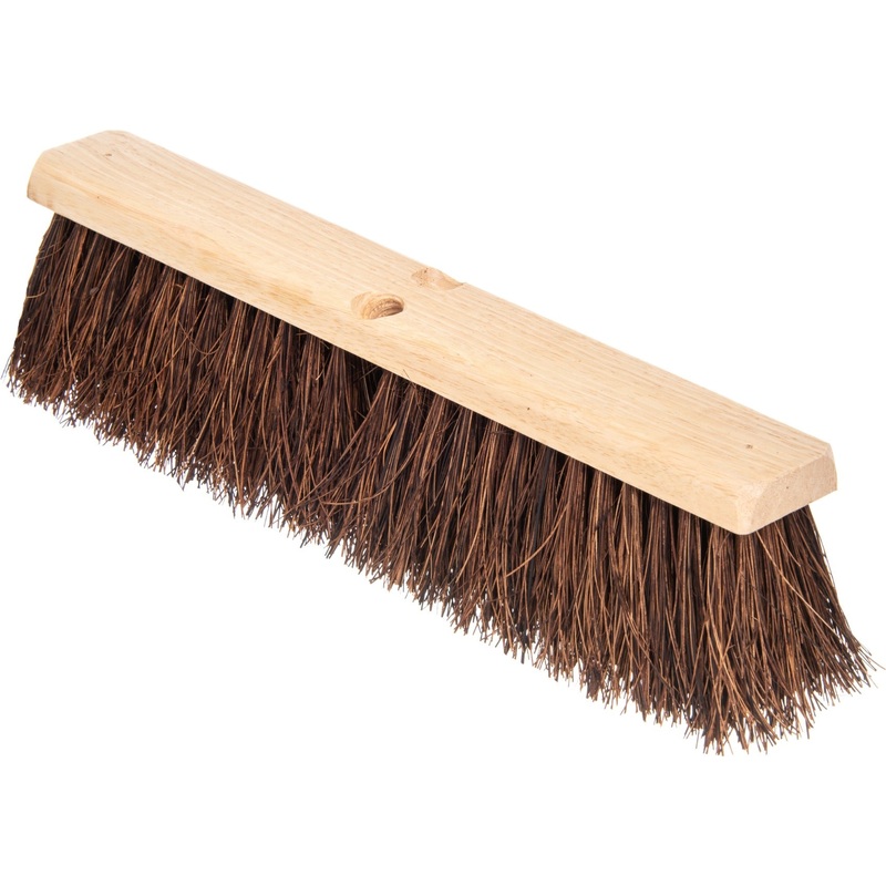 Carlisle 3621911800 Flo-Pac Palmyra Push Broom / Floor Sweep Brush Head with Wood Block 18"