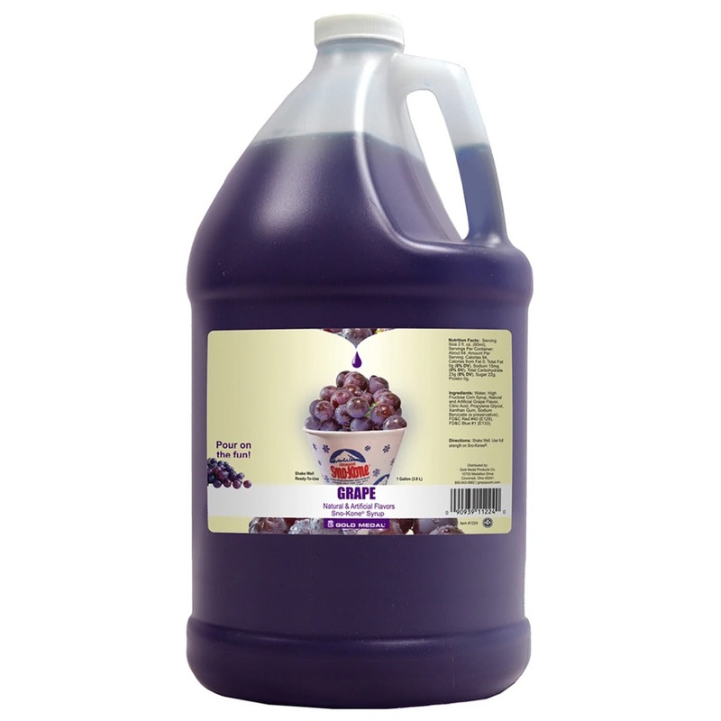 Gold Medal 1224 Ready-To-Use Sno-Treat Flavors Sno-Kone Syrup 1 gal. - Grape
