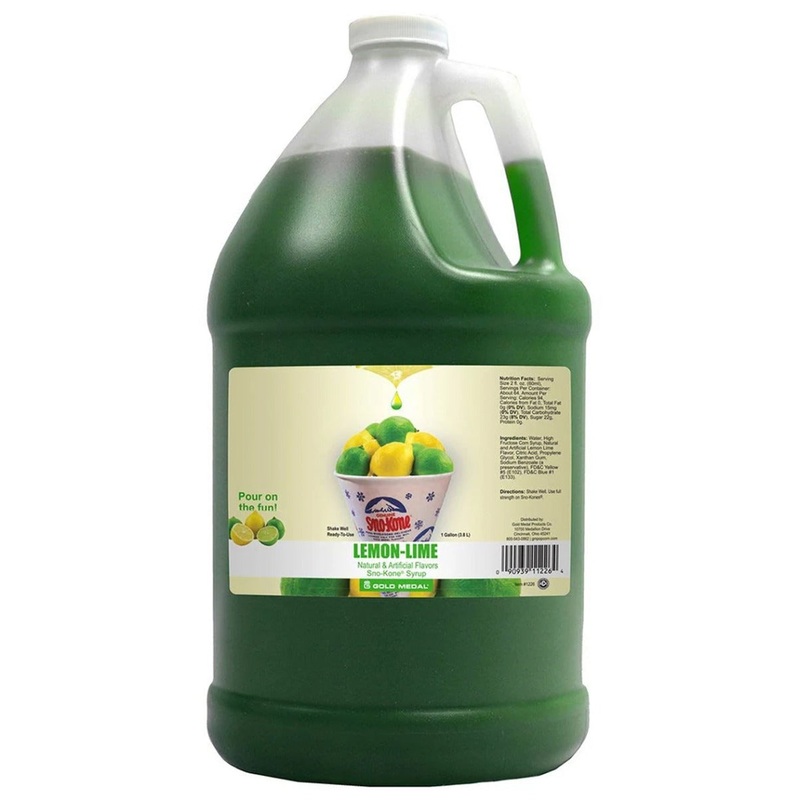 Gold Medal 1226 Ready-To-Use Sno-Treat Flavors Sno-Kone Syrup 1 gal. - Lemon-Lime