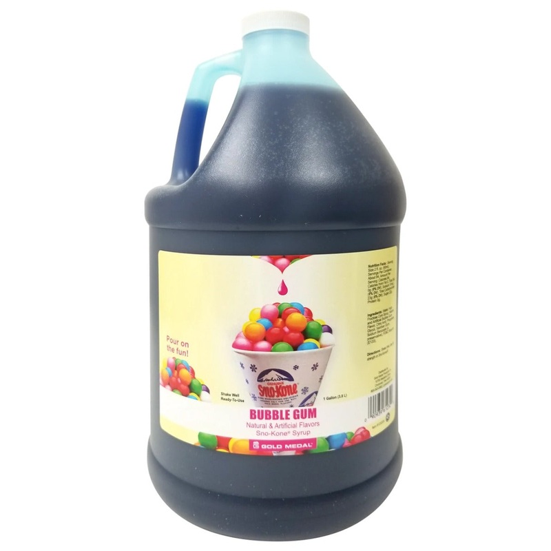 Gold Medal 1232 Ready-To-Use Sno-Treat Flavors Sno-Kone Syrup 1 gal. - Bubble Gum
