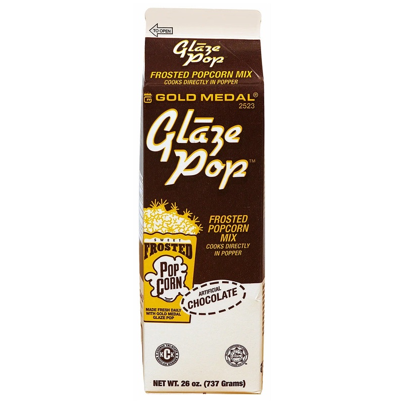 Gold Medal 2523 Glaze Pop Frosted Popcorn Mix 26 oz. - Chocolate