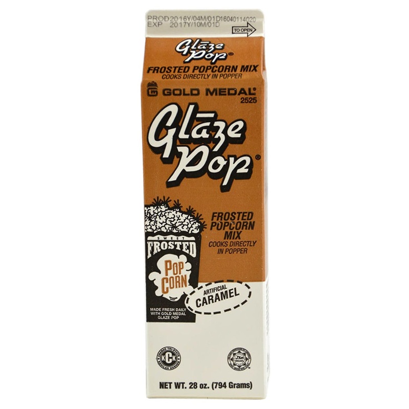 Gold Medal 2525 Glaze Pop Frosted Popcorn Mix 28 oz. - Caramel