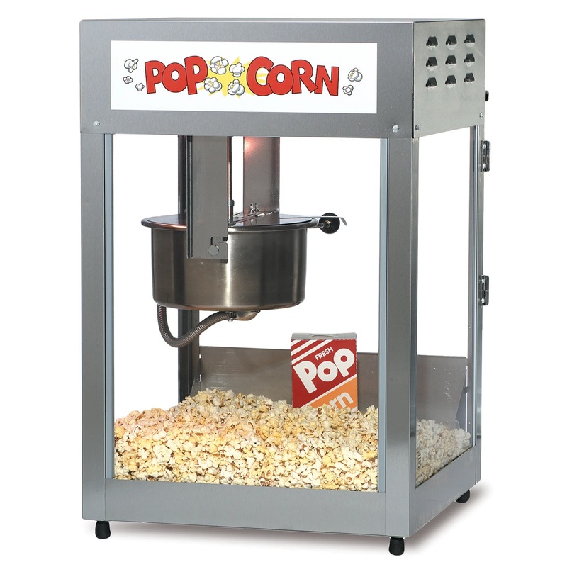 Gold Medal 2552 PopMaxx Value Line Popcorn Popper with 12/14 oz. Kettle & SS Dome - 120v