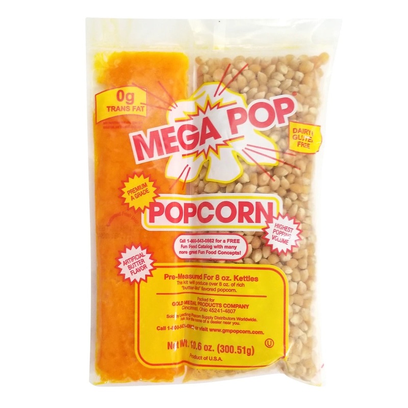 Gold Medal 2838 Mega Pop Corn/Oil/Salt Kits for 8 oz. Kettles - 24/Case