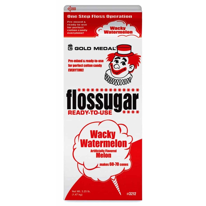 Gold Medal 3212 Flossugar Cotton Candy Floss Sugar 1/2 gal. - Wacky Watermelon (Watermelon)