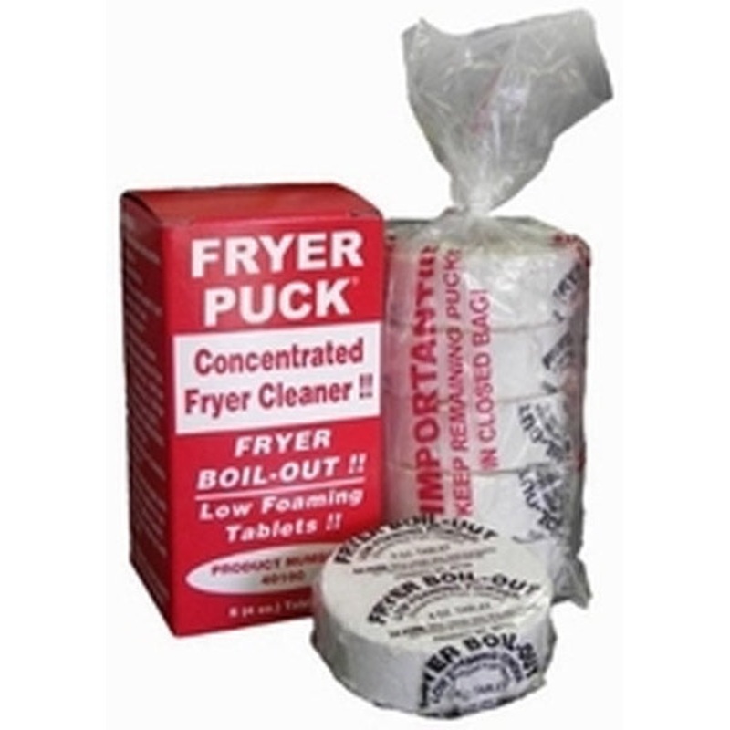 Jayhawk 40130-4 Fryer Puck Boil-Out Deep Fryer Cleaner Tablets 4 oz - 5/bx