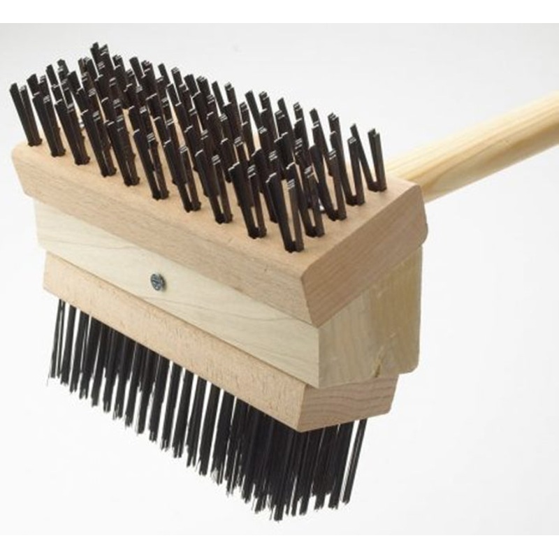 Jayhawk Sales DBB-42 Texas Broiler and Grill Brush with Double Sided Head 44"