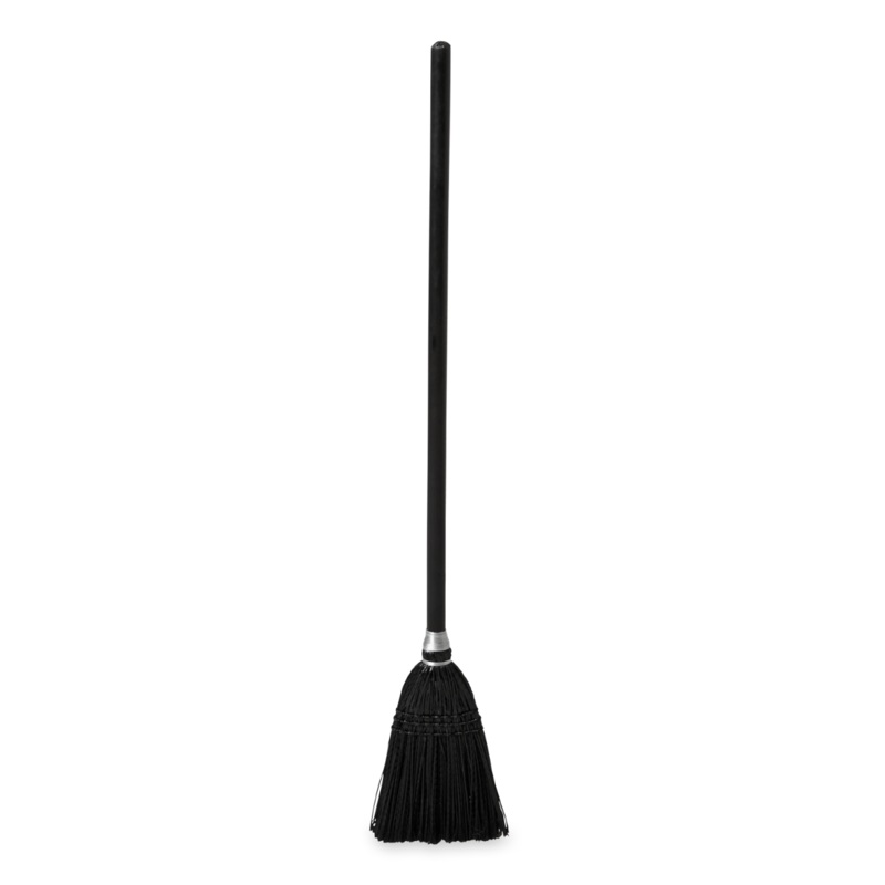 Rubbermaid FG253600BLA Executive Series Lobby Broom with Wood Handle 7"W x 37-1/2"H - Black